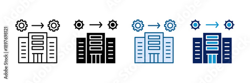 Office Operations Icon Set Multiple Style Collection
