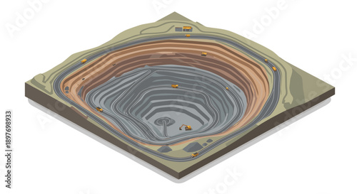 3D Model of Geological Formation Layers.