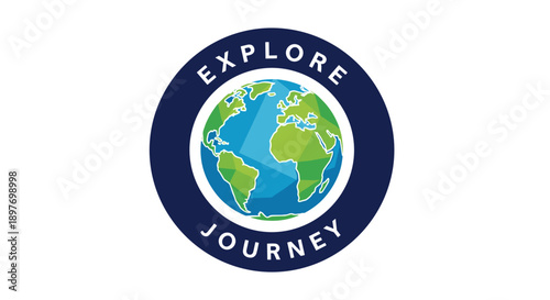 Explore Journey Globe Logo Design Element.