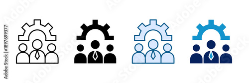 Team Manager Icon Set Multiple Style Collection