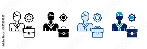 Business Manager Icon Set Multiple Style Collection