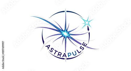 Astrapulse Logo with Starburst Design Element.
