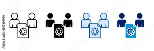 Workforce Management Icon Set Multiple Style Collection