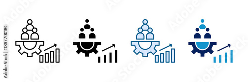 Workforce Optimization Icon Set Multiple Style Collection