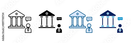 Politics Icon Set Multiple Style Collection