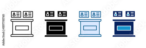 Ballot Box Icon Set Multiple Style Collection