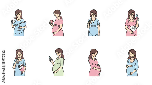 Pregnancy Lifestyle Icons: Expectant Mothers and Daily Activities