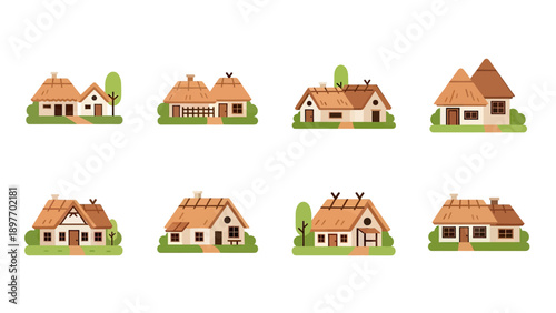 Charming Thatched Roof Cottages Collection