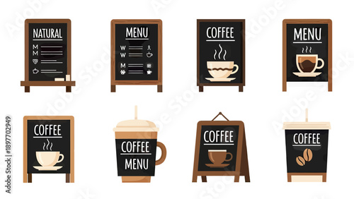 Chalkboard Coffee Shop Signs and Menu Boards