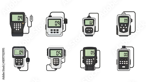 Collection of Digital Measurement Devices and Gauges