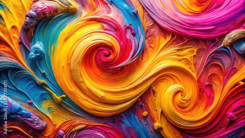 custom made wallpaper toronto digitalA Vibrant Swirl of Hues An Abstract Masterpiece in Rich, Saturated Colors Featuring Dynamic Brushstrokes and Textured Paint