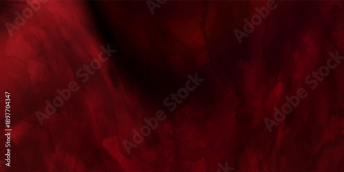 Dark red horror scary background. Old wall texture cement black red background. Abstract dark red watercolor background.