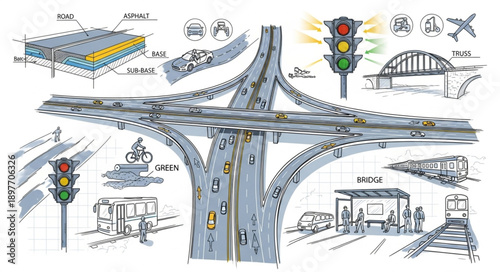 Complex Highway Interchange and Urban Transportation Systems.