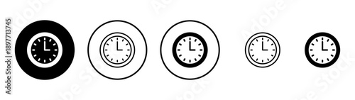 Clock icon vector. Time sign and symbol. watch icon