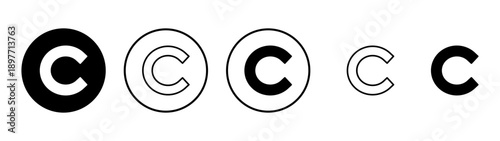 Copyright icon vector. copyright sign and symbol