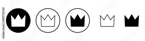 Crown icon vector. crown sign and symbol
