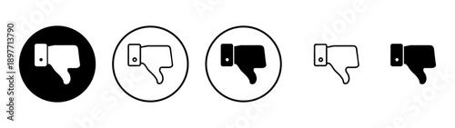 Dislike icon vector. dislike sign and symbol. Hand with thumb down
