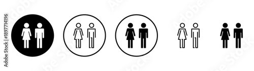 Man and woman icon vector. male and female sign and symbol. Girls and boys