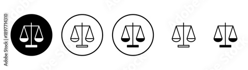 Scales icon vector. Law scale icon. Justice sign and symbol