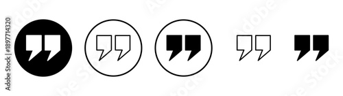Quote icon vector. Quotation mark sign and symbol
