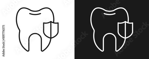 Checkup Icon Set Outline In White And Black Background