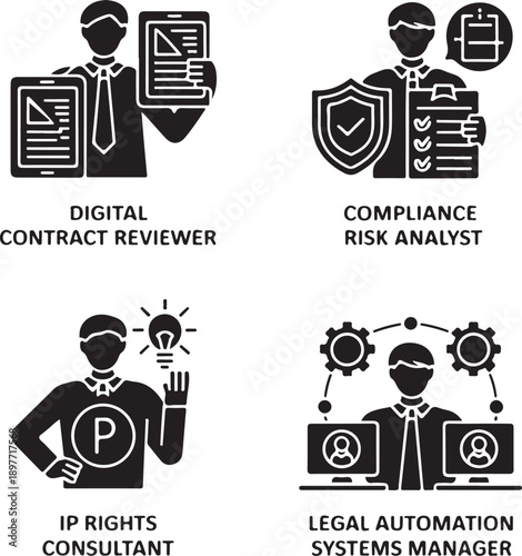 Four business representing legal professions contract