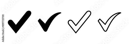 Check mark icon vector illustration. Tick mark sign and symbol