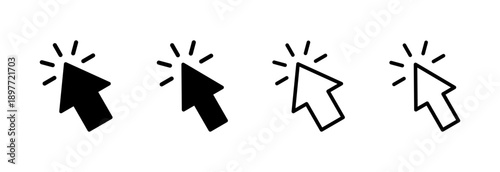 Click icon vector illustration. pointer arrow sign and symbol. cursor icon