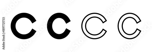 Copyright icon vector illustration. copyright sign and symbol