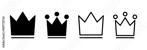 Crown icon vector illustration. crown sign and symbol