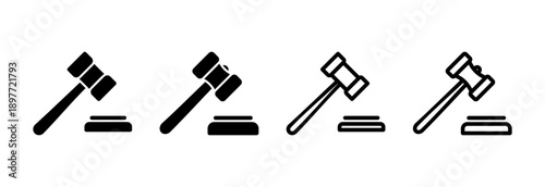 Gavel icon vector illustration. judge gavel sign and symbol. law icon. auction hammer
