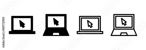 Laptop icon vector illustration. computer sign and symbol
