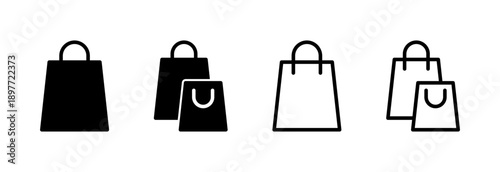 Shopping bag icon vector illustration. shopping sign and symbol