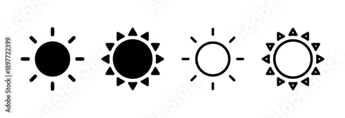 Sun icon vector illustration. Brightness sign and symbol.
