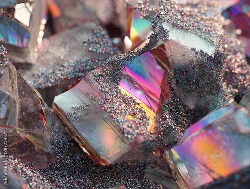 Colorful crystalline struct...