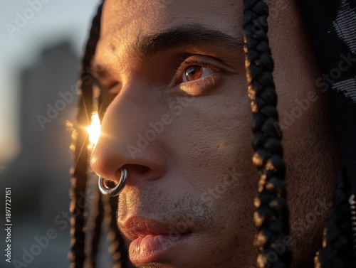 Profile portrait of a perso...