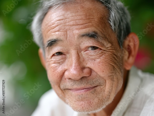 Elderly man with a gentle s...