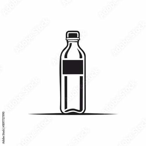 ペットボトルのラインアイコン 水分補給の生活素材