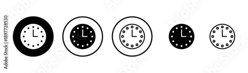 Clock icon logo design. Time sign and symbol. watch icon