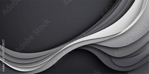 Abstract black and white wavy background design