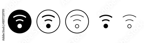Wifi icon logo design. signal sign and symbol. Wireless  icon
