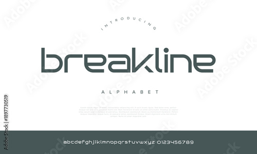 Breakline modern lowercase sans serif font for minimalist branding and digital interface design