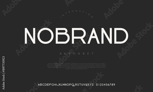 Quadro su tela No Brand minimalist thin geometric sans serif font for corporate identity and ar
