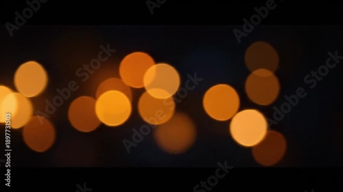 Blurred orange lights at night