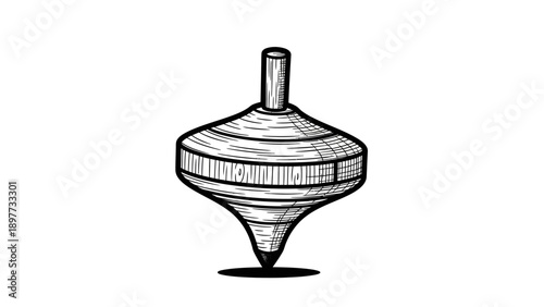 Spinning Top Toy Object Closeup.