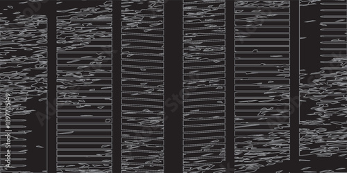 Dark abstract background with layered linear texture and subtle modern architectural rhythm