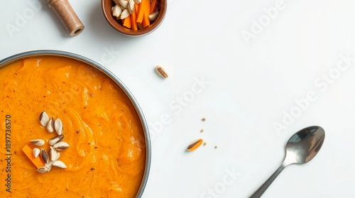 Carrot Kheer Indian Dessert Sweet Food Pudding Traditional Homemade
