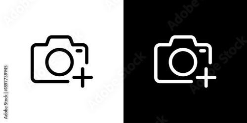 カメラ追加・プラスマークのアイコン（ベクター）