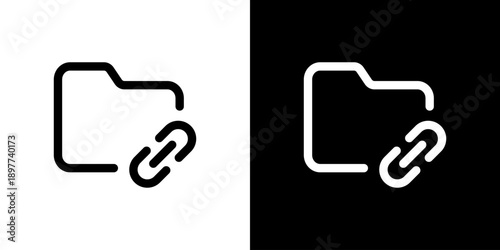 フォルダリンクのシンプルアイコン（ベクター）