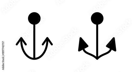 Anchor icon symbol for apps and websites. Anchor sign and symbol. Anchor marine icon.